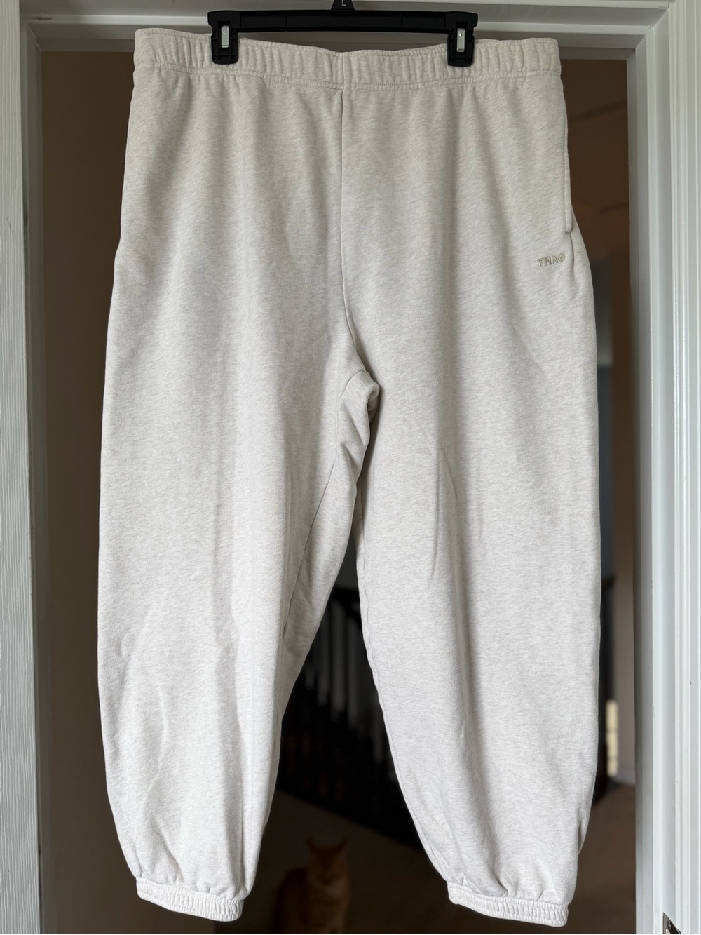 Aritzia TNA Sweatfleece Mega Fit Terry Fleece Sweatpants Heather Oatmeal XL